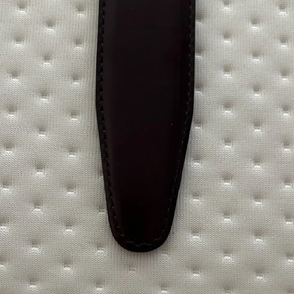 Coach mens belt vintage brown polished cowhide belt #3931 Sz 38 and 1-3/16” wide